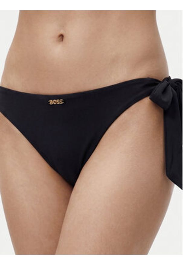 BOSS Dół od bikini 50561265 Czarny Regular Fit. Kolor: czarny. Materiał: syntetyk