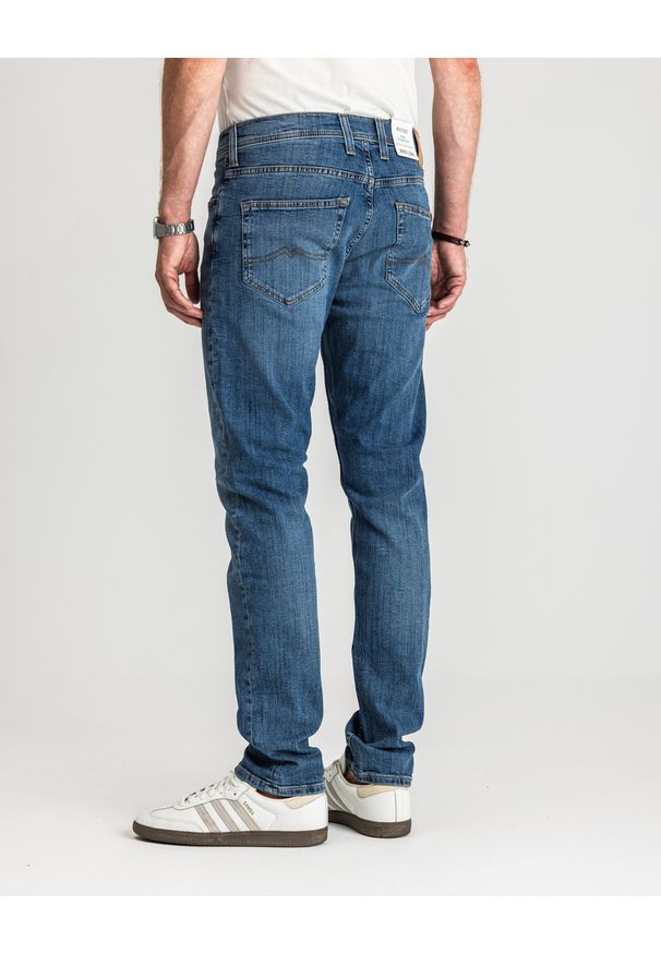 Męskie Spodnie Jeansowe Mustang Oregon Slim Denim Blue 1015042 5000 583