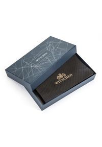 Wittchen - Damski portfel skórzany z łańcuszkiem. Kolor: czarny. Materiał: skóra. Wzór: aplikacja #3