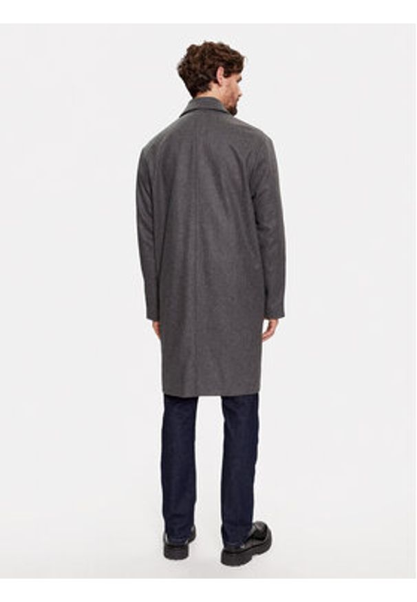 Calvin Klein Płaszcz wełniany K10K111745 Szary Regular Fit. Kolor: szary. Materiał: wełna