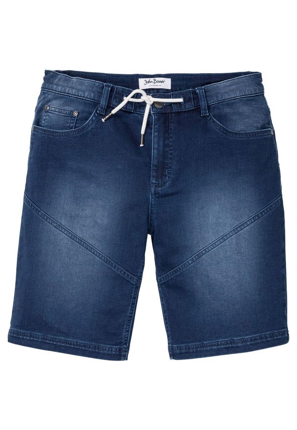 Bermudy dżinsowe ze stretchem Regular Fit bonprix niebieski denim. Kolor: niebieski