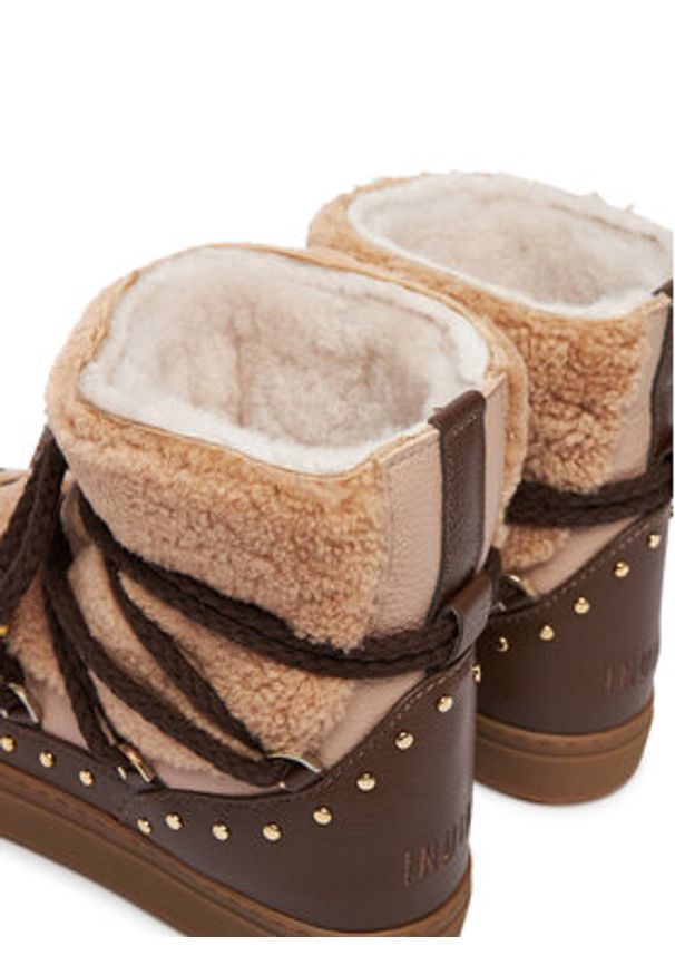 Inuikii Śniegowce Curly Rock 1001.003.0071 Beżowy. Kolor: beżowy. Materiał: materiał. Styl: rockowy