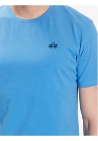 La Martina T-Shirt VMR004 JS206 Niebieski Regular Fit. Kolor: niebieski. Materiał: bawełna #4
