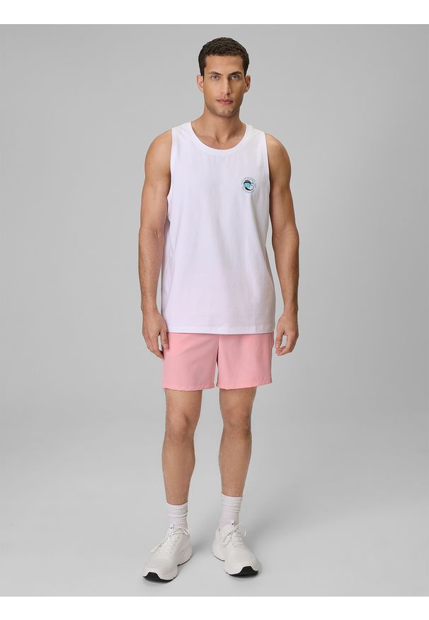 4f - 4F Spodenki plażowe boardshorty męskie - różowe 3XL. Kolor: różowy. Materiał: materiał