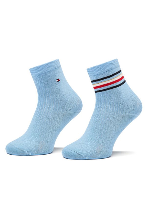 TOMMY HILFIGER - Zestaw 2 par wysokich skarpet damskich Tommy Hilfiger. Kolor: niebieski