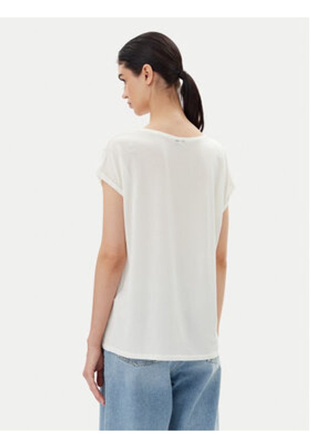 Vero Moda T-Shirt Ava 10284468 Biały Regular Fit. Kolor: biały. Materiał: lyocell