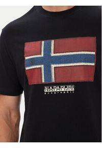 Napapijri T-Shirt S-Flag Tiki Ss NP0A8A6I9411 Czarny Regular Fit. Kolor: czarny. Materiał: bawełna #4