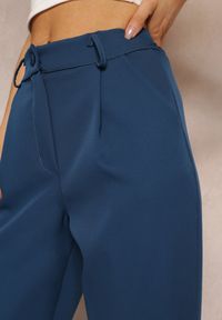 Renee - Granatowe Spodnie Regular Namamn. Okazja: na spotkanie biznesowe. Kolor: niebieski. Długość: długie. Styl: biznesowy #3