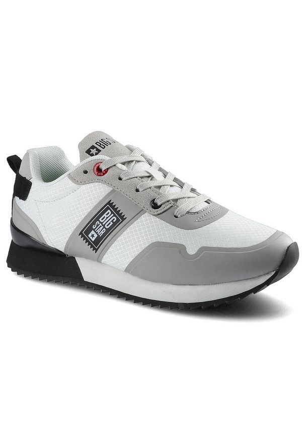 Big-Star - Białe Sneakersy Big Star Damskie Modne Półbuty. Okazja: na co dzień. Kolor: biały. Materiał: syntetyk, materiał. Szerokość cholewki: normalna