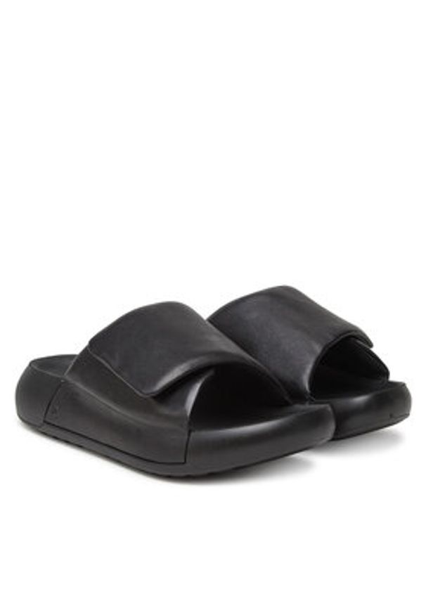 ecco - ECCO Klapki Cozmo Pf W 20668301001 Czarny. Kolor: czarny. Materiał: skóra