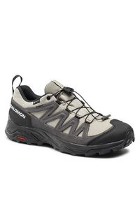 salomon - Salomon Trekkingi X Ward Leather GORE-TEX L47182100 Beżowy. Kolor: beżowy. Materiał: skóra, zamsz. Technologia: Gore-Tex. Sport: turystyka piesza #6