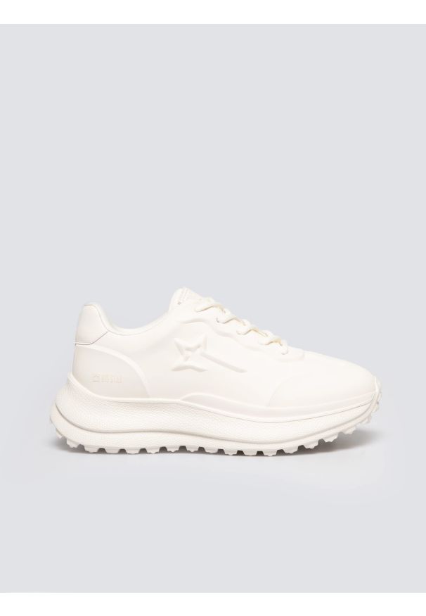 Big-Star - Sneakersy damskie białe OO274A303 101. Okazja: na co dzień. Nosek buta: okrągły. Kolor: biały. Materiał: syntetyk, materiał