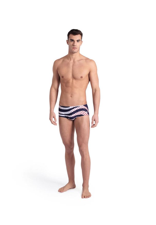 Szorty Kąpielowe Arena Multi Stripes Swim Low Waist. Kolor: niebieski