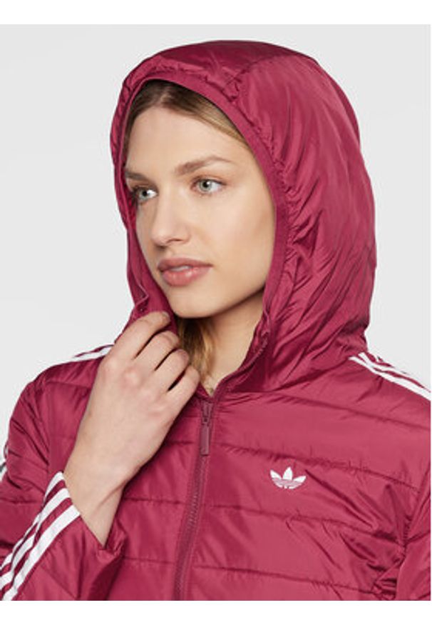 Adidas - adidas Kurtka przejściowa HS6769 Bordowy Slim Fit. Kolor: czerwony. Materiał: syntetyk