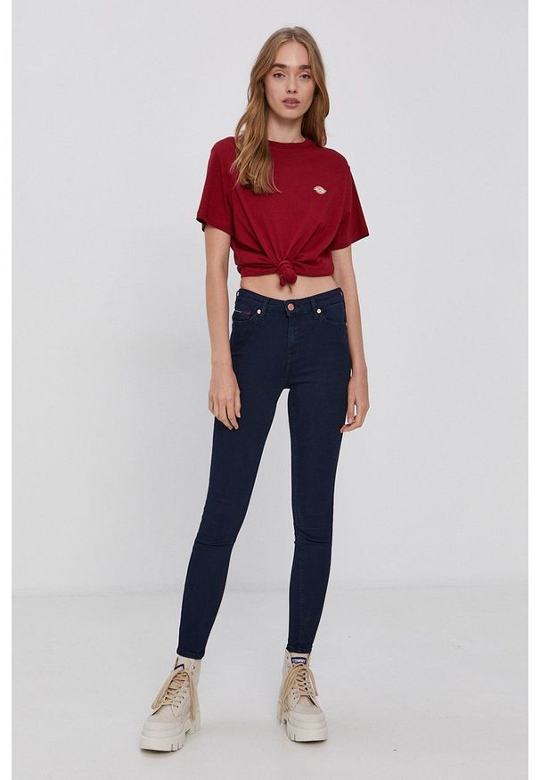 Tommy Jeans - Jeansy Nora. Kolor: niebieski