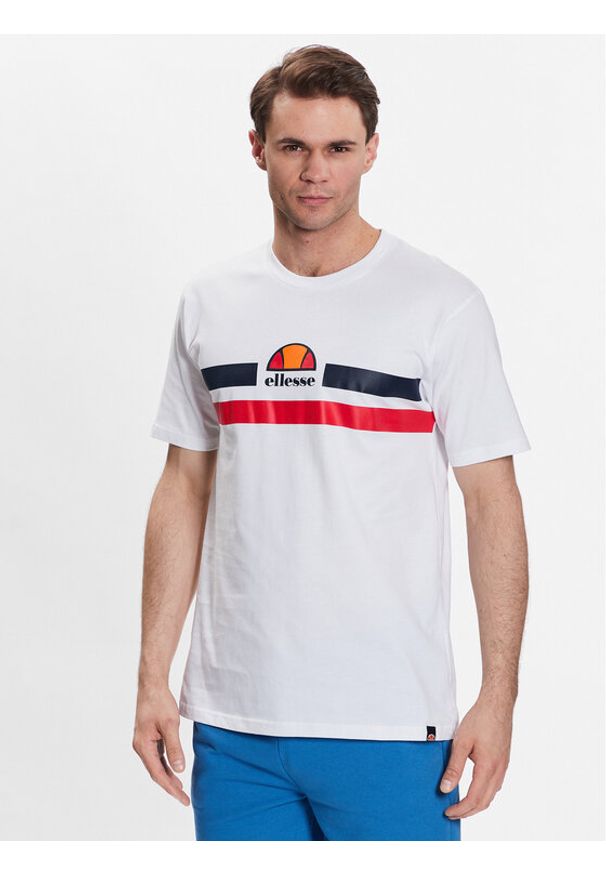 Ellesse T-Shirt Aprel SHR06453 Biały Regular Fit. Kolor: biały. Materiał: bawełna