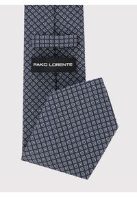 Pako Lorente - PAKO LORENTE – Granatowy krawat w biały wzór. Okazja: na spotkanie biznesowe. Kolor: niebieski, wielokolorowy, biały. Materiał: poliester. Styl: biznesowy #2