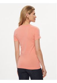 Guess T-Shirt W2YI44 J1314 Koralowy Slim Fit. Kolor: pomarańczowy. Materiał: bawełna