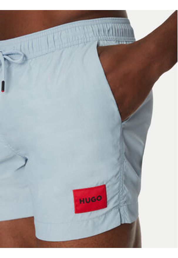 Hugo - HUGO Szorty kąpielowe Dominica 50493450 Błękitny Regular Fit. Kolor: niebieski. Materiał: syntetyk