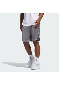 Adidas - Szorty Legends 3-Stripes Basketball. Kolor: szary, czarny, wielokolorowy. Materiał: materiał. Sport: koszykówka #1
