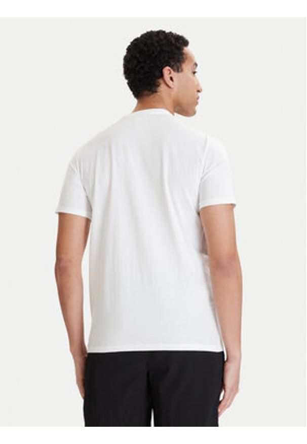 Calvin Klein T-Shirt Micro Logo LV04LC255G Biały Regular Fit. Kolor: biały. Materiał: bawełna