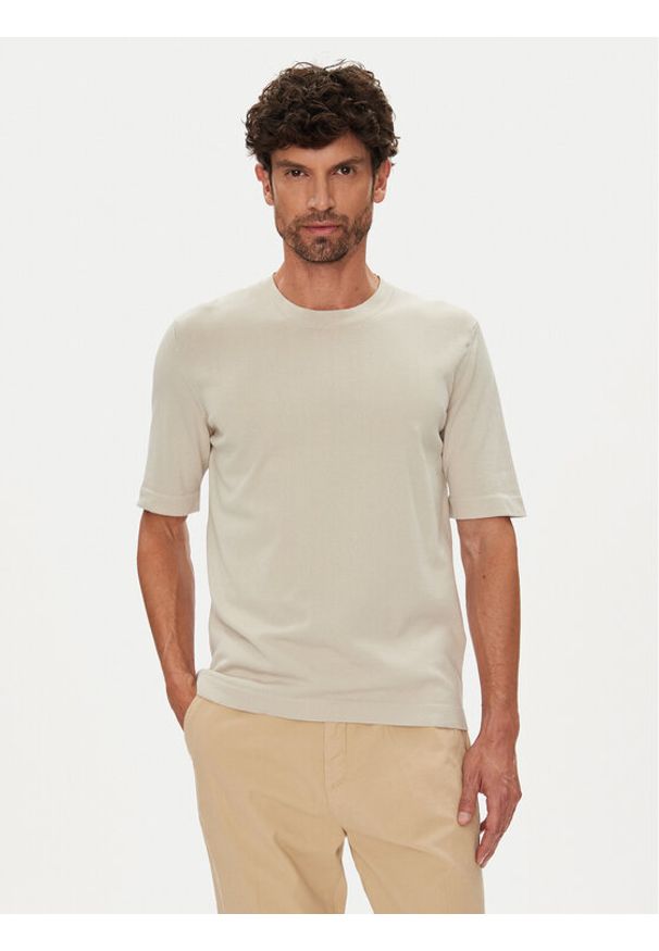 K-Way T-Shirt Combe K4126SW Beżowy Regular Fit. Kolor: beżowy. Materiał: bawełna