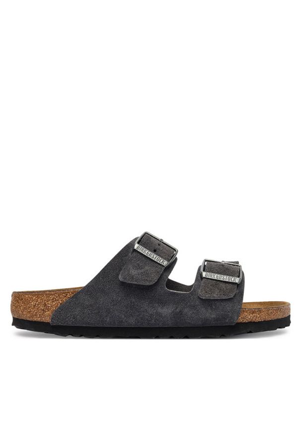 Birkenstock Klapki Arizona 1031625 Szary. Kolor: szary. Materiał: skóra, zamsz