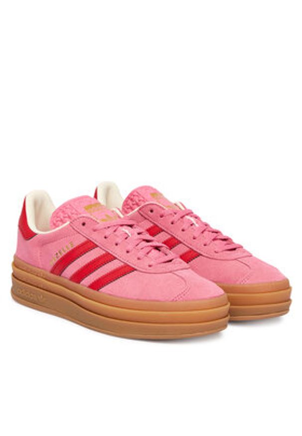 Adidas - adidas Sneakersy Gazelle Bold JQ7407 Różowy. Kolor: różowy. Materiał: zamsz, skóra. Model: Adidas Gazelle