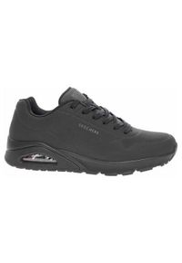 skechers - Buty do chodzenia męskie Skechers Uno Stand ON Air. Zapięcie: sznurówki. Kolor: czarny. Materiał: materiał, syntetyk, tkanina. Szerokość cholewki: normalna. Sport: turystyka piesza