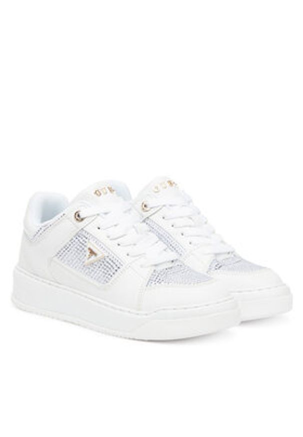 Guess Sneakersy FLTDL2 LEA12 Biały. Kolor: biały. Materiał: skóra