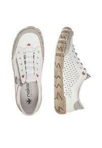 Rieker Półbuty L0355-80 Biały. Kolor: biały. Materiał: skóra #3