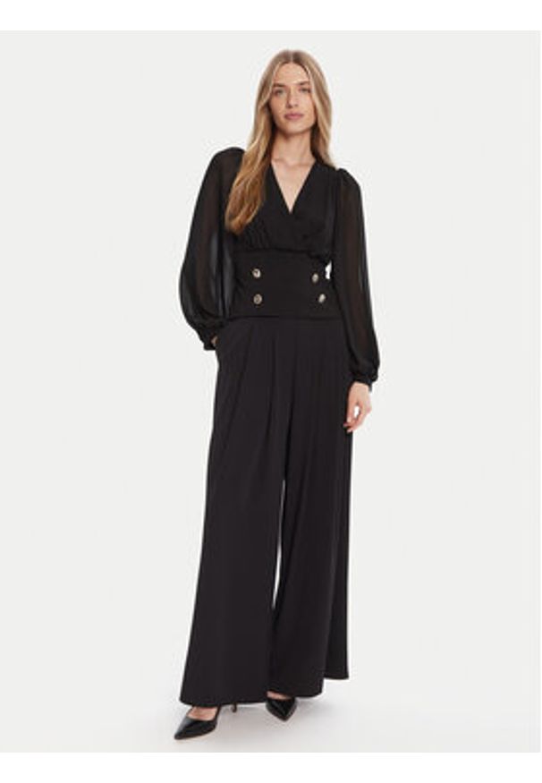 Rinascimento Spodnie palazzo CFC0125495003 Czarny Wide Leg. Kolor: czarny. Materiał: syntetyk