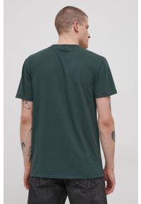 Superdry T-shirt bawełniany kolor zielony gładki. Okazja: na co dzień. Kolor: zielony. Materiał: bawełna. Wzór: gładki. Styl: casual