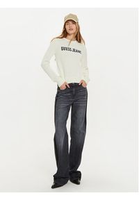 Guess Jeans Sweter W4BR10 Z3HM1 Biały Regular Fit. Kolor: biały. Materiał: bawełna #3