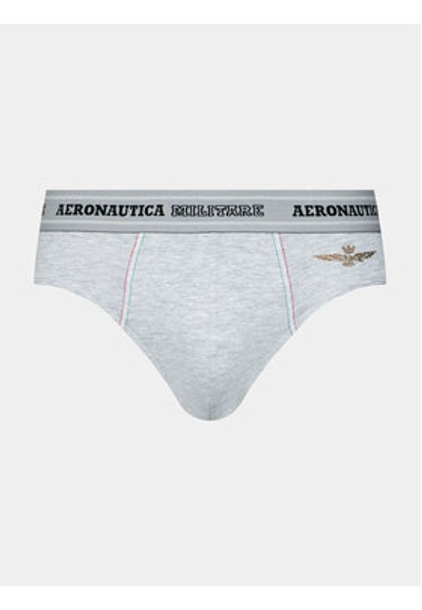 Aeronautica Militare Komplet 2 par slipów AM1USL002 Szary. Kolor: szary. Materiał: bawełna
