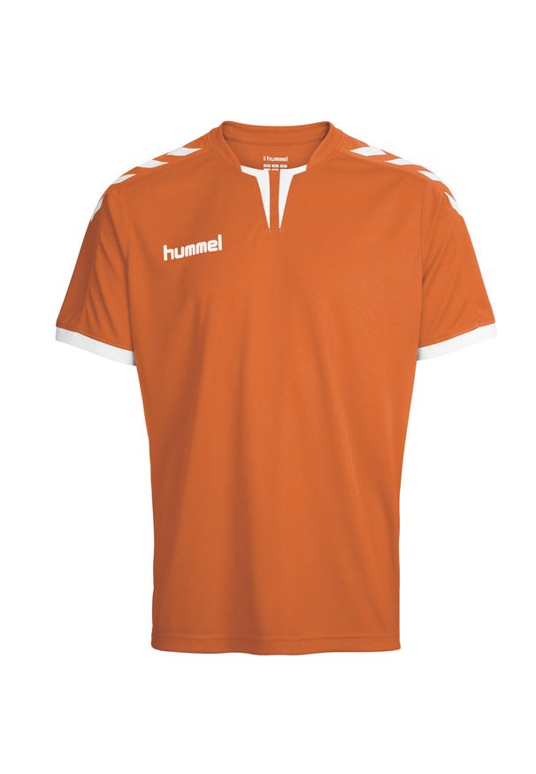 Koszulka piłkarska z krótkim rękawem męska Hummel Core SS Poly Jersey. Kolor: pomarańczowy. Materiał: jersey. Długość rękawa: krótki rękaw. Długość: krótkie. Sport: piłka nożna