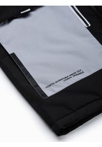 Ombre Clothing - Kurtka męska C460 - czarna - XXL. Kolor: czarny. Materiał: poliester #10