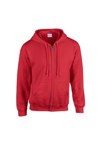 GILDAN - Bluza Z Kapturem Dla Dorosłych Unisex Heavy Blend Full Zip. Typ kołnierza: kaptur. Kolor: czerwony