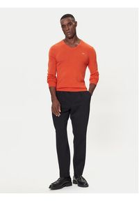 GANT - Gant Sweter 8050274 Pomarańczowy Regular Fit. Kolor: pomarańczowy. Materiał: wełna #4