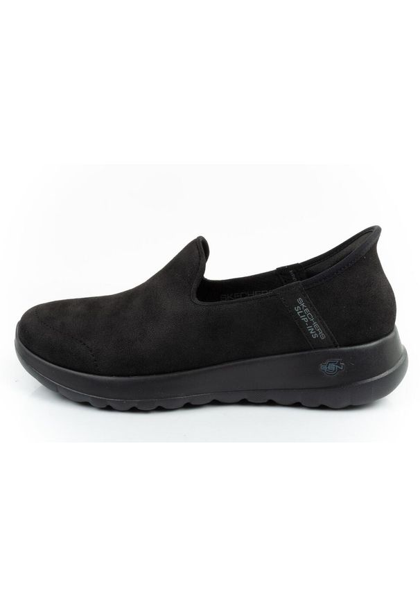 skechers - Buty sportowe damskie Skechers Go Walk Joy Slip-ins. Kolor: czarny. Materiał: materiał. Szerokość cholewki: normalna