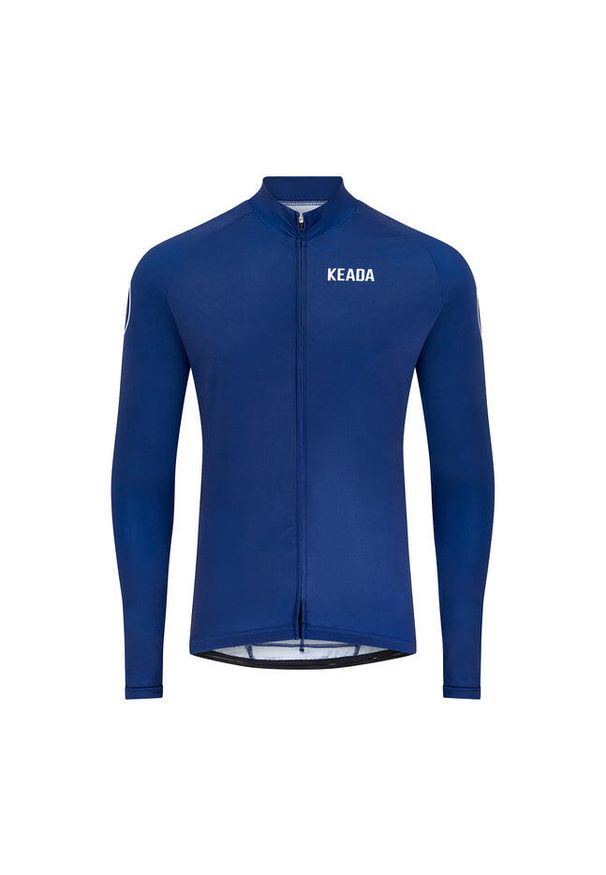 KEADA SPORTS - Damska koszulka kolarska z długim rękawem – Granatowa. Kolor: niebieski. Długość rękawa: długi rękaw. Długość: długie