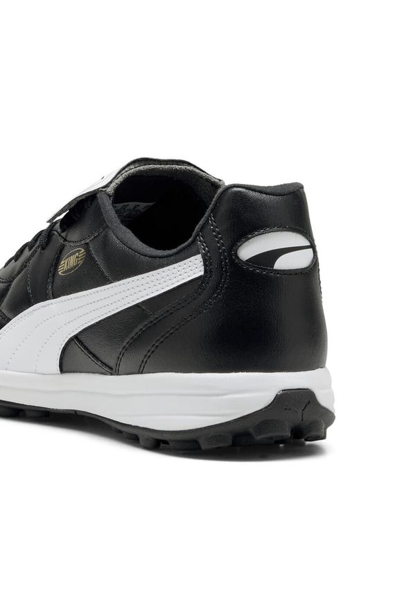 Puma - Buty piłkarskie unisex KING TOP TT PUMA Black White Gold. Kolor: czarny, biały, wielokolorowy. Sport: piłka nożna