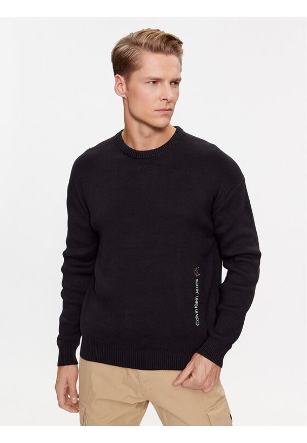 Sweter Calvin Klein Jeans. Kolor: czarny. Materiał: bawełna