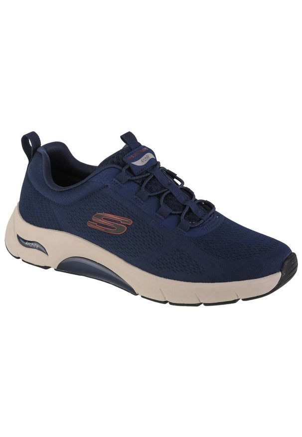 skechers - Buty sportowe Sneakersy męskie, Skechers Arch Fit - Billo. Zapięcie: bez zapięcia. Kolor: niebieski. Materiał: tkanina, materiał. Szerokość cholewki: normalna. Sport: turystyka piesza