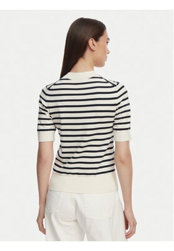 TOMMY HILFIGER - Tommy Hilfiger T-Shirt WW0WW49705 Biały Slim Fit. Kolor: biały. Materiał: syntetyk