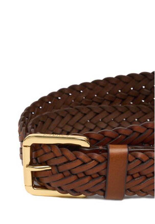 Lauren Ralph Lauren - LAUREN RALPH LAUREN Pasek 412968766002 Brązowy. Kolor: brązowy. Materiał: skóra