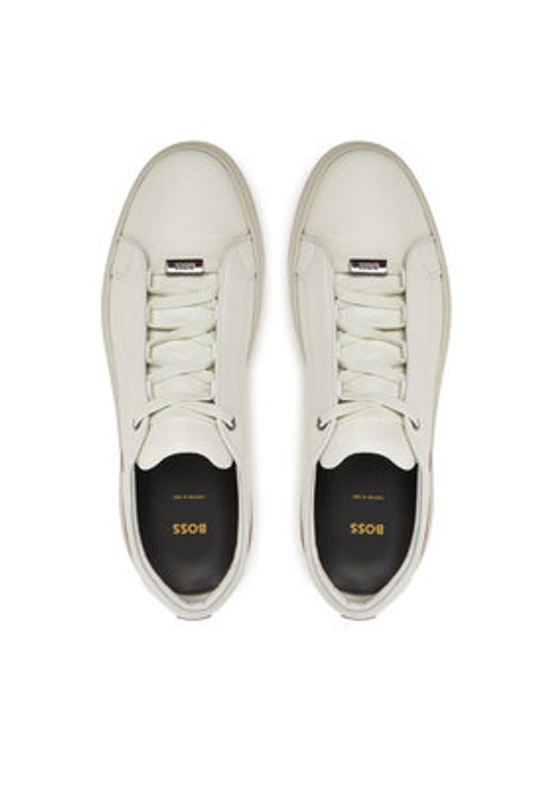 BOSS Sneakersy 50545153 Biały. Kolor: biały. Materiał: skóra