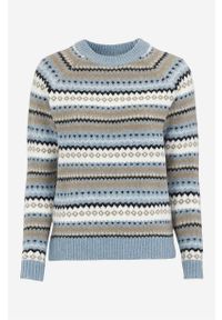 Freequent - Sweter Kerla. Kolor: niebieski. Materiał: prążkowany