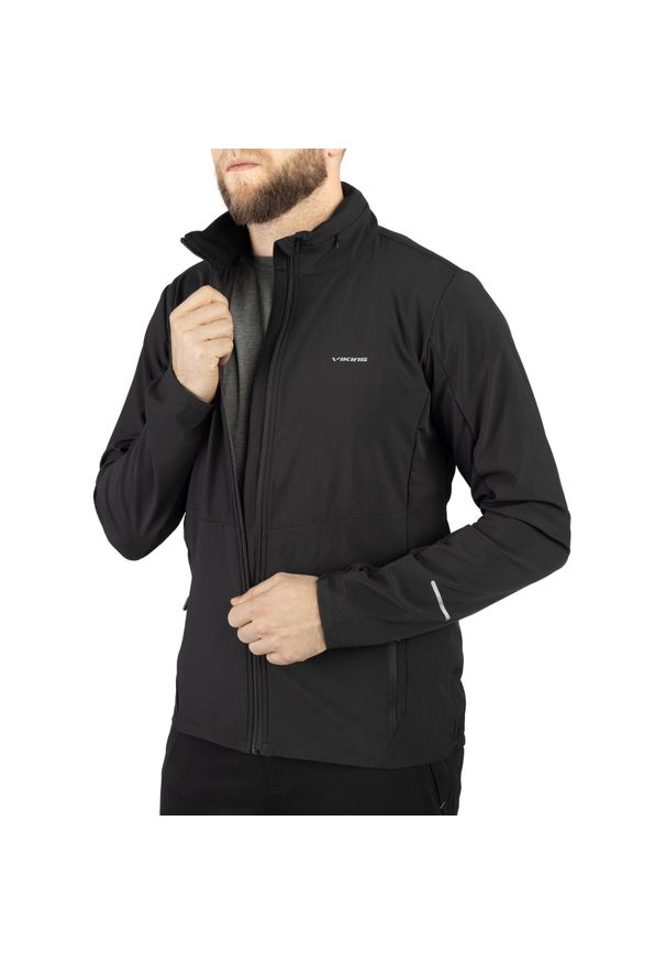 Kurtka męska trekkingowa Viking Acadia Man. Kolor: czarny. Sport: turystyka piesza