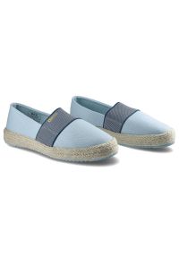 Big-Star - Niebieskie Espadryle Big Star Lekkie Damskie Buty. Okazja: na co dzień, na spacer. Zapięcie: pasek. Kolor: niebieski. Materiał: materiał. Sezon: lato. Styl: casual, klasyczny, wakacyjny #7